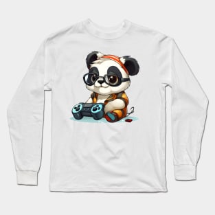 Gamer Panda Long Sleeve T-Shirt